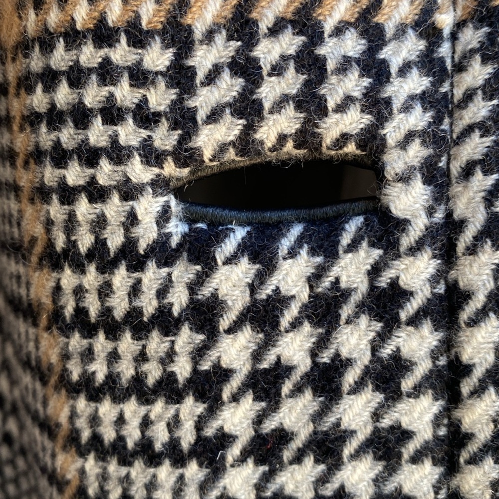 Pendleton Plaid 100% Merino Wool Coat with Lambskin Leather Trim Size 18 - Picture 9 of 16